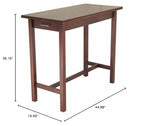 Ergode Wood Egan Breakfast Table | Versatile & Modern Design | 2 Shelves | Solid Wood | Easy Assembly | (94540-VV)