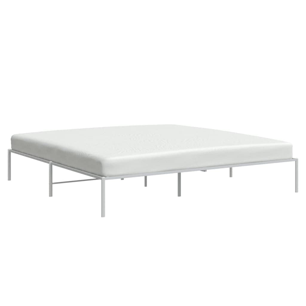 vidaXL Classic Metal Bed Frame, Robust and Durable Steel Construction, Extra Under-Bed Storage Space, Easy Assembly, Elegant Industrial Design, Suitable for 76&quot;x79.9&quot; Mattresses