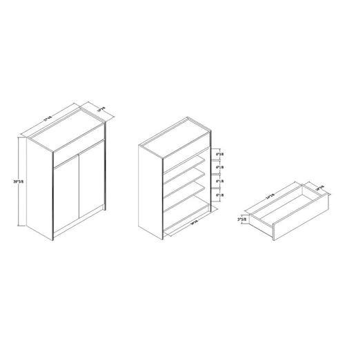 Baxton Studio Walker Modern and Contemporary Dark Brown and Gold Finished Wood Shoe Cabinet with Faux Marble Top