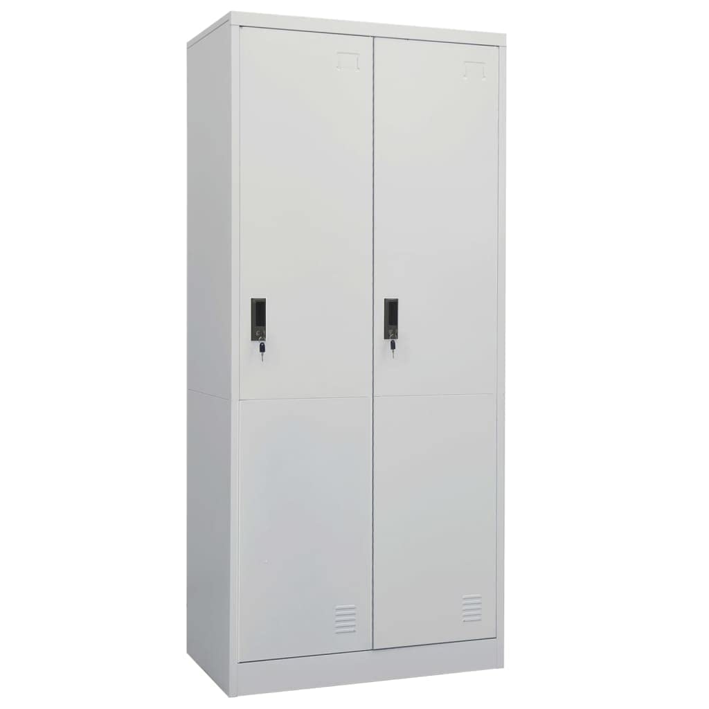 Furniking Wardrobe Light Gray 31.5&quot;x19.7&quot;x70.9&quot; Steel