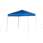 Flash Furniture Harris 8'X8' Blue Outdoor Pop Up Event Slanted Leg Canopy Tent With Carry Bag