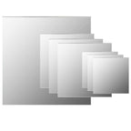 Vidaxl Mirror Tiles 7 Pcs, Mirror Sheets, Wall Mirror, Bathroom Mirror For Hallway Living Room Bedroom Dressing Room, Modern, Glass Square