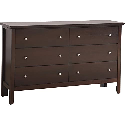 Glory Furniture Primo 6 Drawer Dresser In Espresso