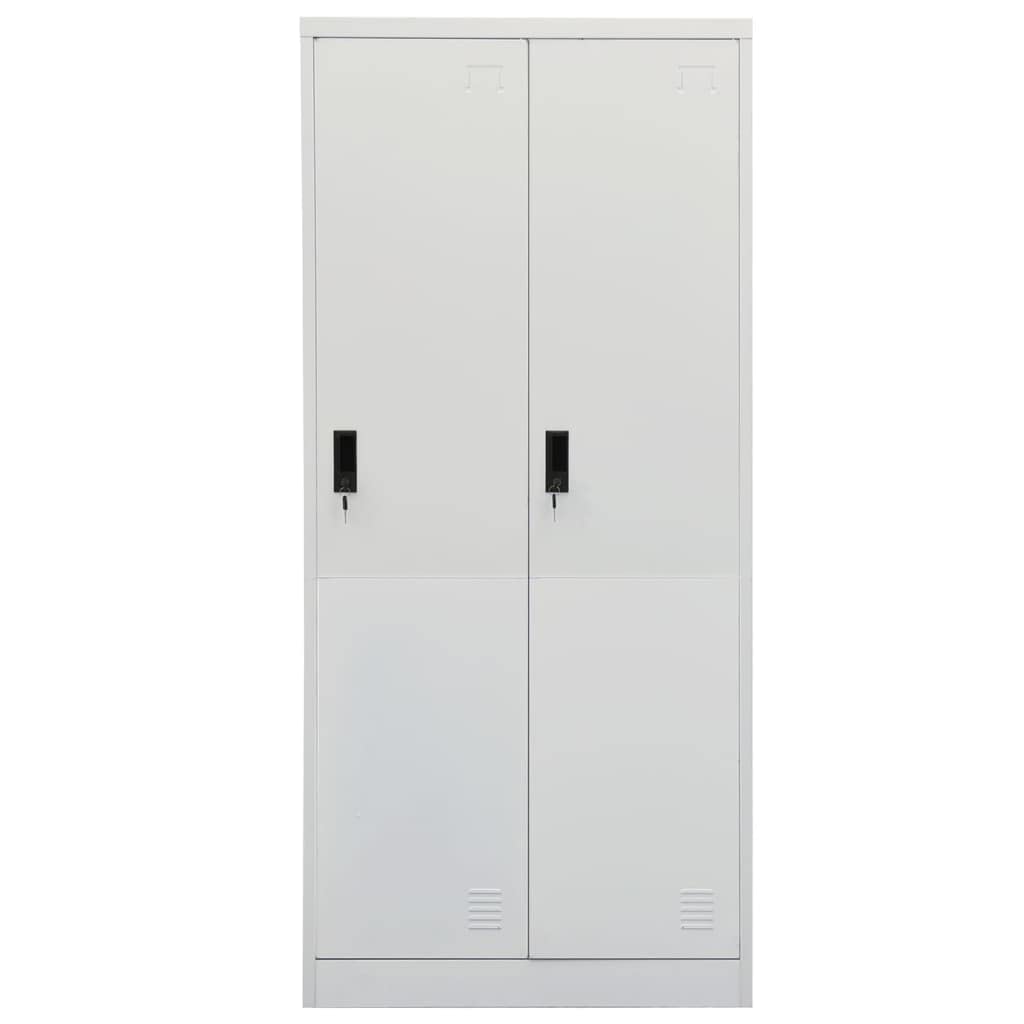 Furniking Wardrobe Light Gray 31.5&quot;x19.7&quot;x70.9&quot; Steel