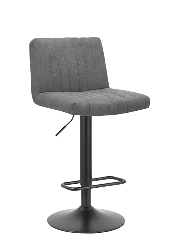 Neos Modern Furniture Adjustable (35&quot;-43.6&quot;) Gray Fabric Stool with Metal Leg, Set of 2