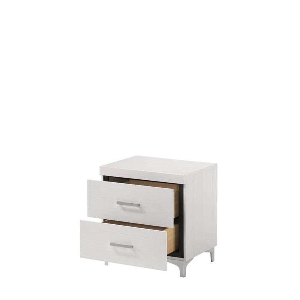 Acme Casilda 2-Drawer Wooden Nightstand in White