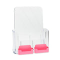 Sourceone.Org Deluxe Full Size 8.5 X 11 Inches Wall Mount Or Counter Top Brochure Holder With 2 Gift/Business Card Holders