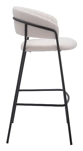 Zuo Josephine Barstool Cream