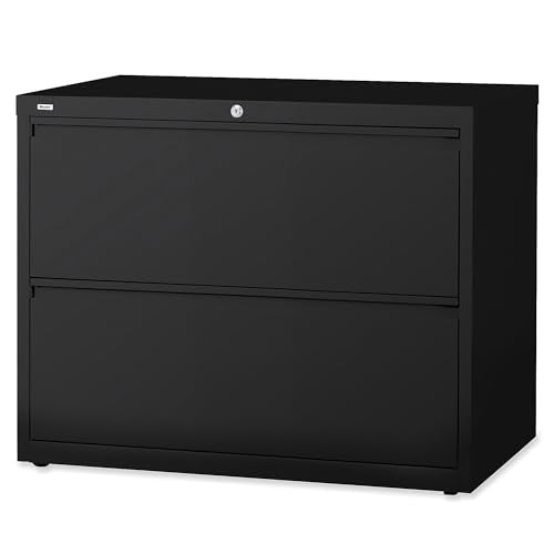 Lorell 2-Drawer Lateral File, 36 By 18-5/8 By 28-1/8-Inch, Black