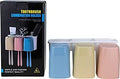 DASNDAS Wall Mounted Plastic Toothbrush Holder with 3 Cups, Bathroom Wall Hanging Storage Rack for Keeping 6 Toothbrush and Bath