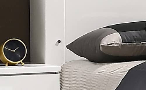 Best Quality Furniture California King Bed Only, High Gloss White