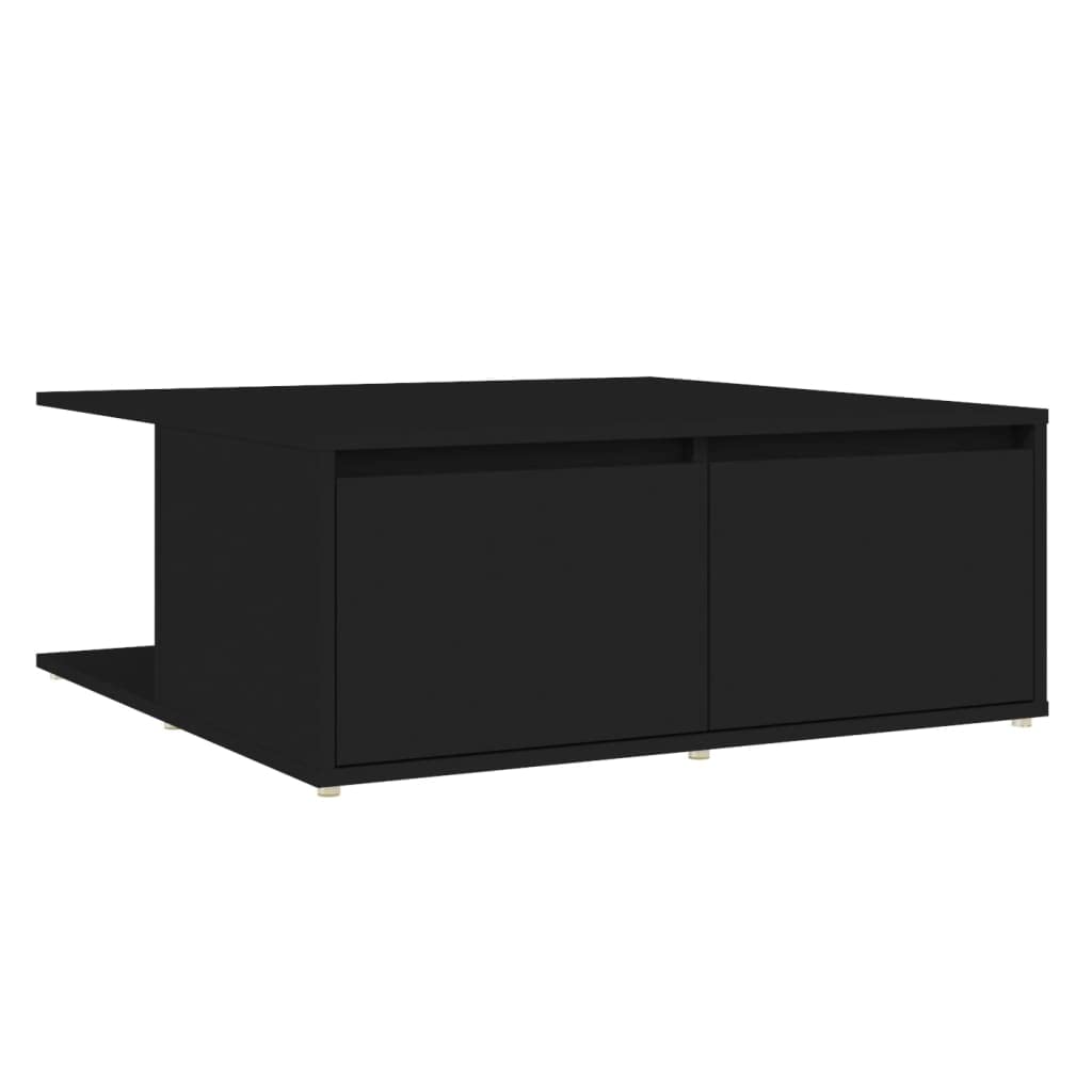 Coffee Table Black 31.5&quot;x31.5&quot;x12.2&quot; Engineered Wood