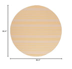 Safavieh Courtyard Collection 6'7'' Round Gold/Beige Cy6062 Stripe Indoor/ Outside Waterproof Easy Cleansingpatio Backyard Mudro