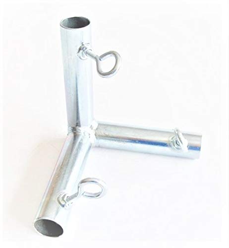 3 Way Flat Corner 1 3/8' Canopy Fitting Batting Cage Fitting (Fvf3) - Fits Emt Pipe Or Chain Link Fencing Top Rail That Has An