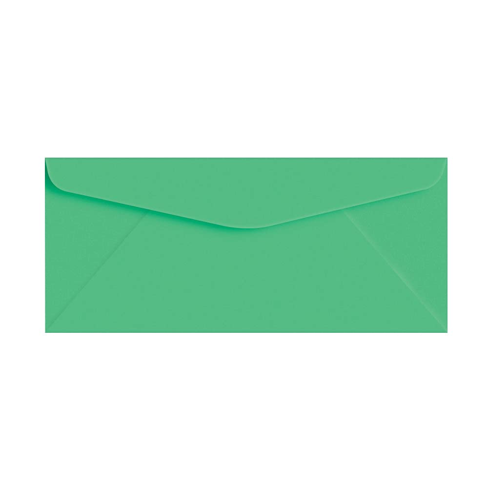 Meadow Green Bright Color #10 Envelopes - Great For Mailing Letters, Business Memos, Invitations, Invoices, Bills | 4 1/8' X 9