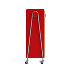Safco Products 3935RED Whiffle Typical 15, Double Column 14-Tote 2-Shelf Doored Rolling Storage Cart with Magnetic Dry-Erase Back, Red, 60" H, Tall