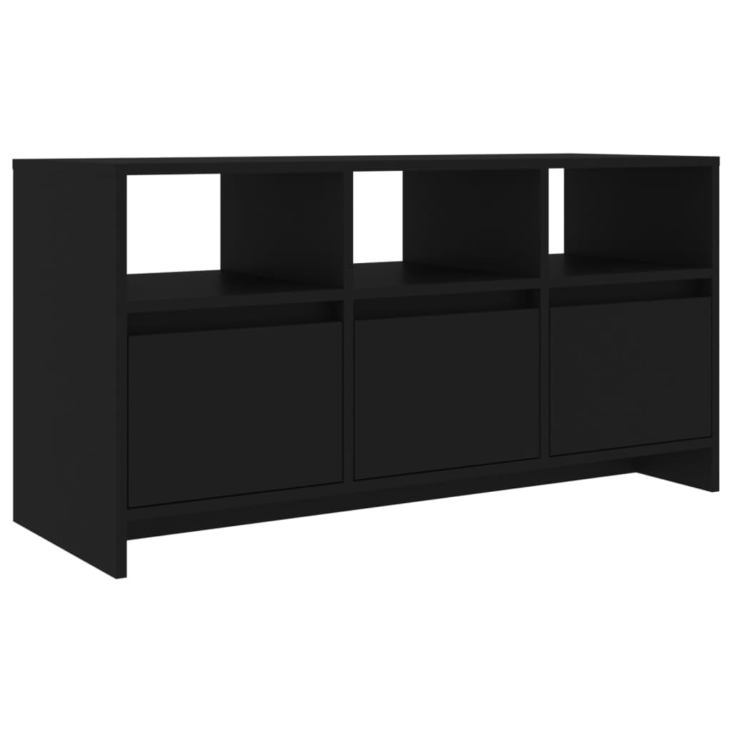 vidaXL TV Cabinet Black 40.2&quot;x14.8&quot;x20.7&quot; Chipboard
