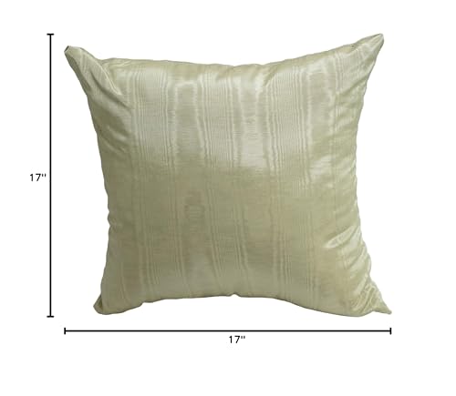 Blazing Needles Polyester Jacquard Throw Pillow, 17", Moire Moss
