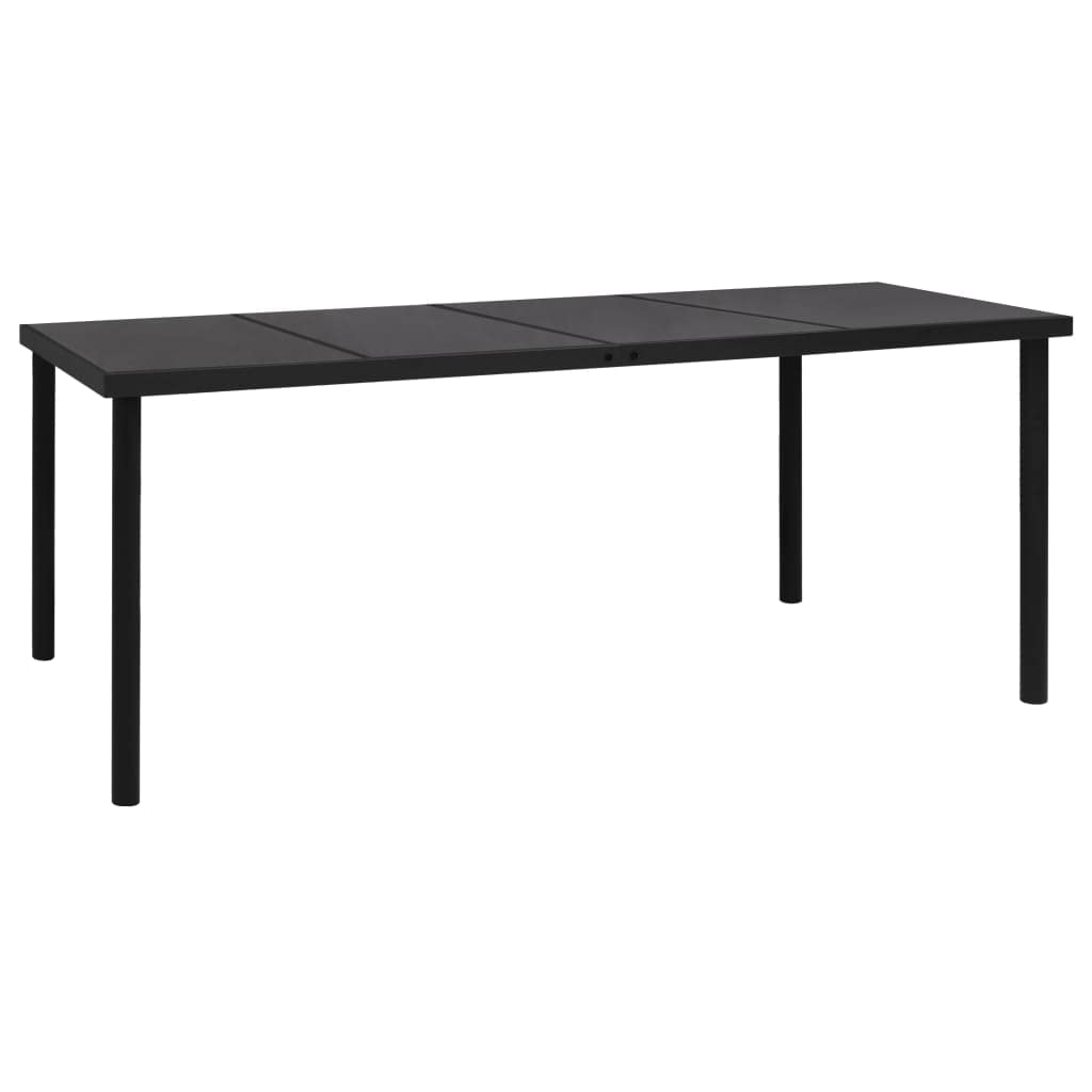 Vidaxl Patio Table 74.8&quot;X35.4&quot;X29.1&quot; Black Steel