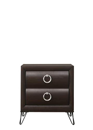 Acme Tablita 2-Drawer Wooden Nightstand In Dark Merlot