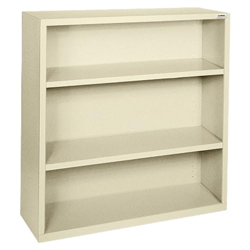 Lorell® Fortress Series Steel Modular Shelving Bookcase, 3-Shelf, 42&quot; H x 34-1/2&quot;W x 13&quot; D, Putty