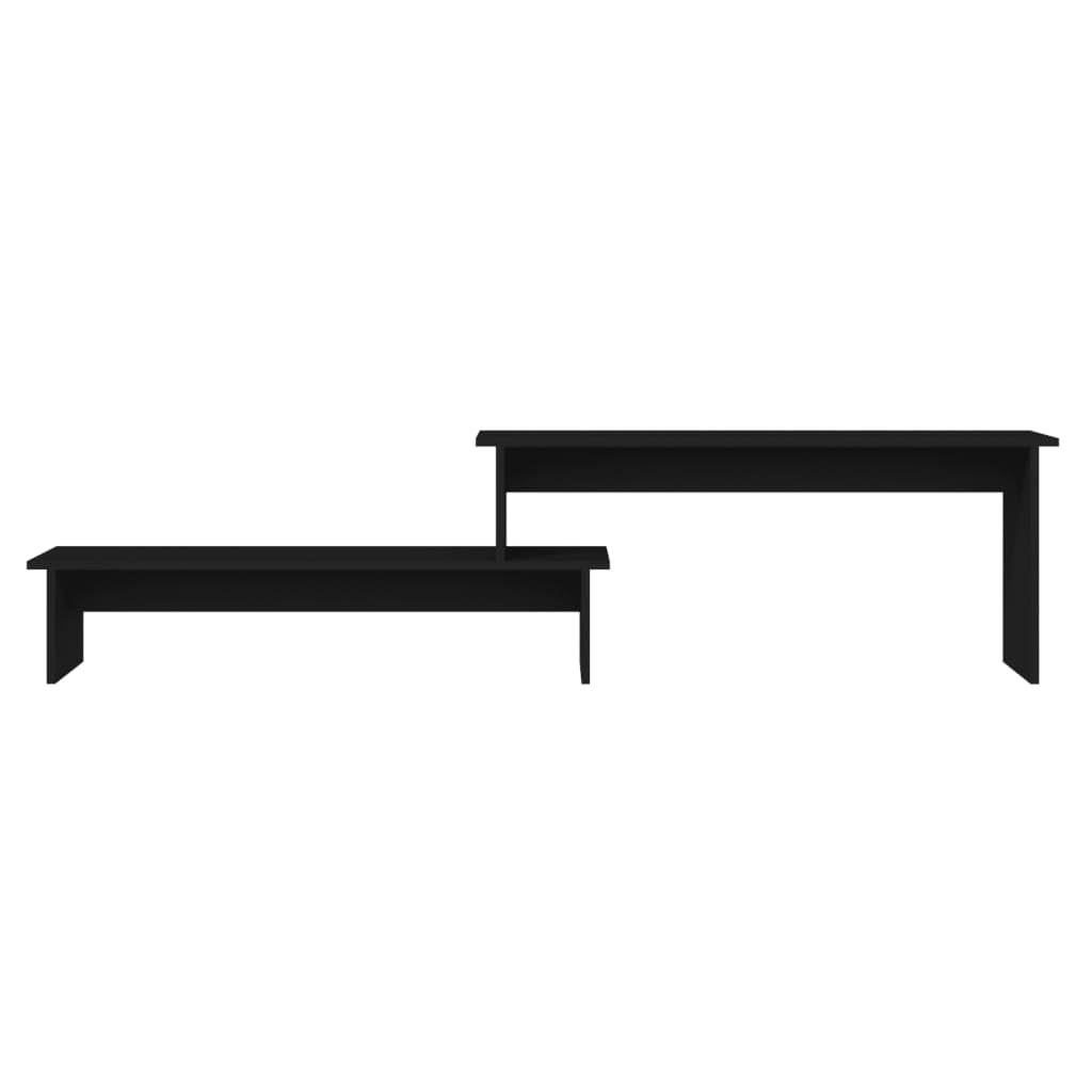 vidaXL TV Stand, TV Stand for Living Room, Sideboard for Bedroom, Entertainment Center Media Unit Cupboard, Modern, Black Engineered Wood