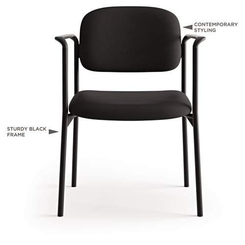 HON Scatter Guest Chair - Upholstered Stacking Chair with Arms, Office Furniture, Charcoal (HVL616)