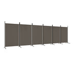 'vidaXL 6-Panel Room Divider, Versatile Use as Bedroom Separator, Window Shade or Wall Background, Foldable Design, Anthracite C