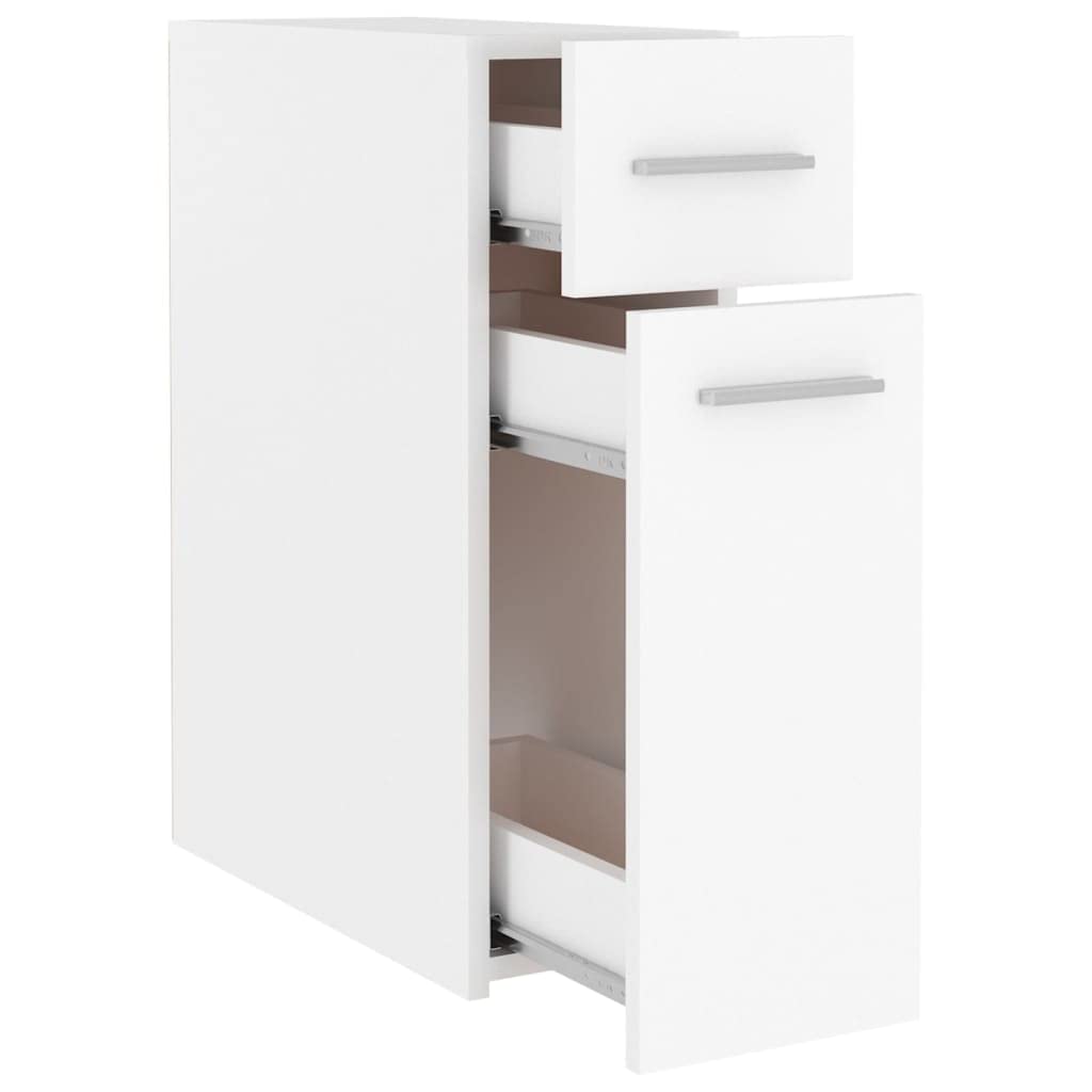 vidaXL Apothecary Cabinet White 7.9&quot;x17.9&quot;x23.6&quot; Engineered Wood