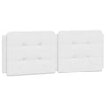vidaXL Headboard Cushion in White Faux Leather - 53.9" Hanging Upholstered Pillow for Wall or Bed Frame, Foam Filled with Classic Design