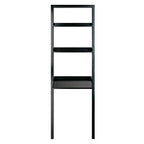 Ergode Bellamy Leaning Desk with 2 Shelves, Black