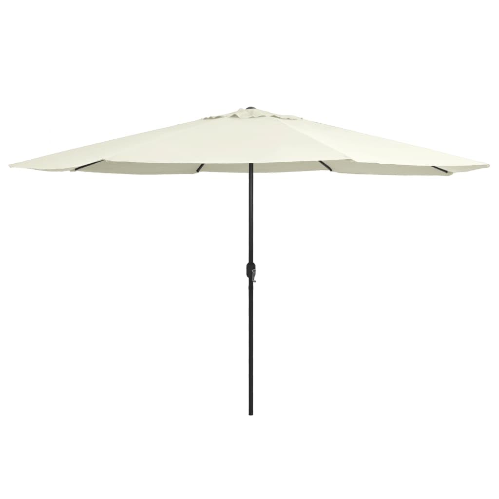 Outdoor Parasol with Metal Pole 157.5&quot; Sand White