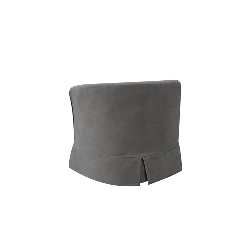 Lilola Home Tucker Gray Woven Fabric Swivel Barrel Chair