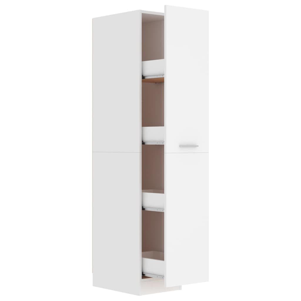 vidaXL White Apothecary Cabinet - Engineered Wood Storage Solution for Bedroom, Living Room, Office - Size: 11.8&quot;x16.7&quot;x59.1&quot;