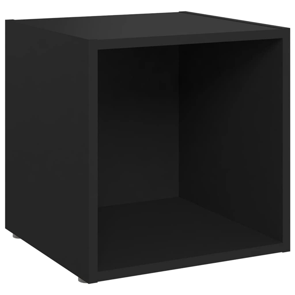NusGear TV Cabinet Black 14.6&quot;x13.8&quot;x14.6&quot; Chipboard