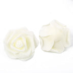 Artificial Rose Flowers, 100 Pcs Foam Rose Bulk Ivory Fake Flower Heads For Diy Wedding Bouquets Rose Wall Kissing Balls Bridal
