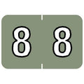 Tabbies Barkley Nbkm Compatible 71600 Numeric Labels, Gray '#8', 1'H X 1-1/2'W, Wrap-Around Design, Filing Color Code System