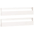 vidaXL Wallmounted Shoe Racks 2 pcs White 43.3inchx3.5inchx9.1inch Solid Wood Pine