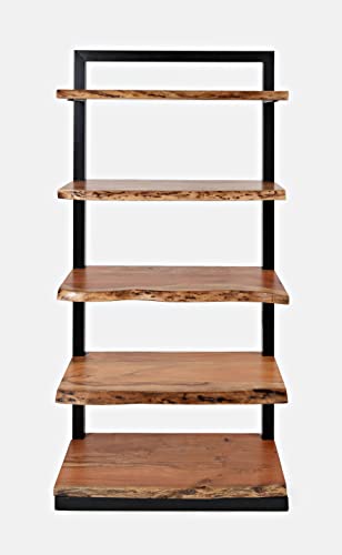Jofran 5 Shelf Acacia Hardwood Live Bookcase, 35''Wx14''Dx71''H, Nature'S Edge Natural Finish