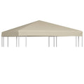vidaXL Beige Gazebo Replacement Top Cover 9.8x9.8, Water-Resistant with PVC Coating, Featuring Reinforced Corners for Enhanced