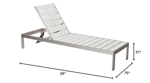 Pangea Home Joseph Lounger, White