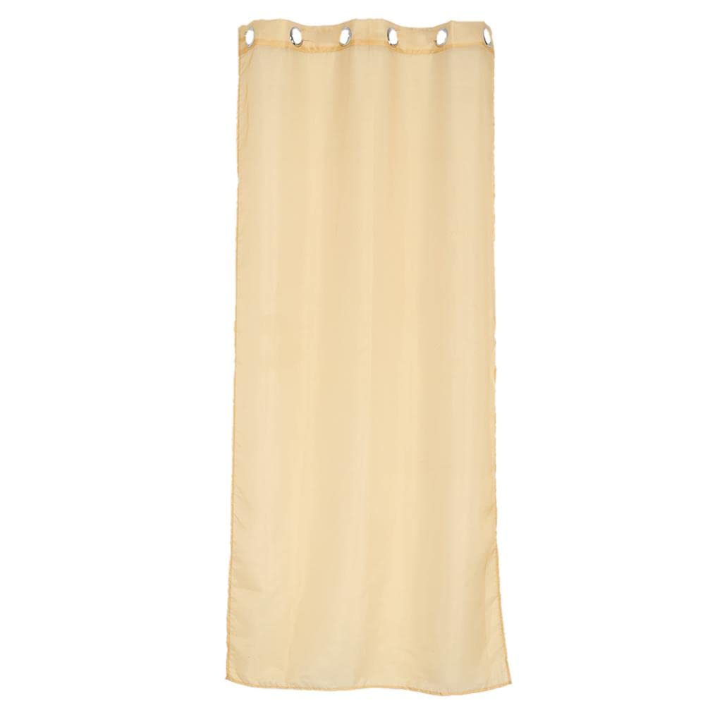 ATORSE Elegant Eyelet Curtain Dapes Solid Window Panel Room Door Office Living Room Decor Beige
