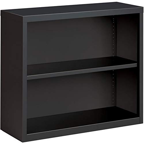 Lorell Fortress Series Charcoal Bookcase, 34.5" X 13.6" X 30"