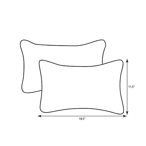 Pillow Perfect Stripe Indoor/Outdoor Accent Throw Pillow, Plush Fill, Weather, And Fade Resistant, Lumbar - 11.5' X 18.5' , Re