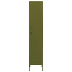 Vidaxl Locker Cabinet Olive Green 13.8"X18.1"X70.9" Steel