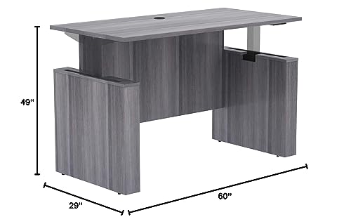 Lorell, Llr69572, Essentials 60" Sit-To-Stand Desk Shell, 1 Each
