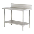 DG DEXAGLOBAL Stainless Steel Work Table with Under Shelf & Back Splash (Stainless Steel, 1000x700x850 mm)