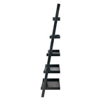Ergode Contemporary Aaron A-Frame Shelf - 30.1' Width, 12.1' Depth - Solid Wood Frame - 3-Tier Design - 50 lbs Load Capacity - Sleek Black Finish (29553-VV)