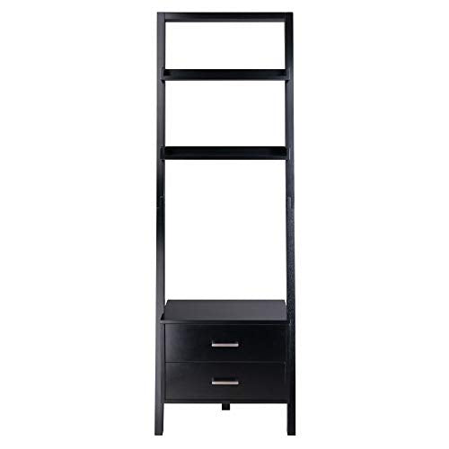 Ergode Contemporary Aaron A-Frame Shelf - 30.1' Width, 12.1' Depth - Solid Wood Frame - 3-Tier Design - 50 lbs Load Capacity - Sleek Black Finish (29522-VV)