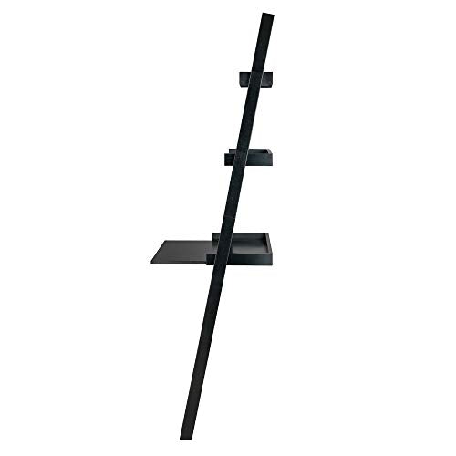 Ergode Bellamy Leaning Desk with 2 Shelves, Black